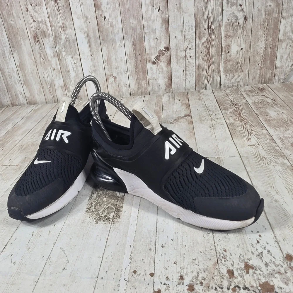 Nike Air Max 270 Extreme Kids Black White Slip On Sneakers CI1107-001 Size 2Y